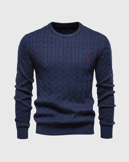 Icoon | Heren kabeltrui regular fit