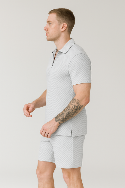 Angelo | Heren Ritssluiting Polo Set