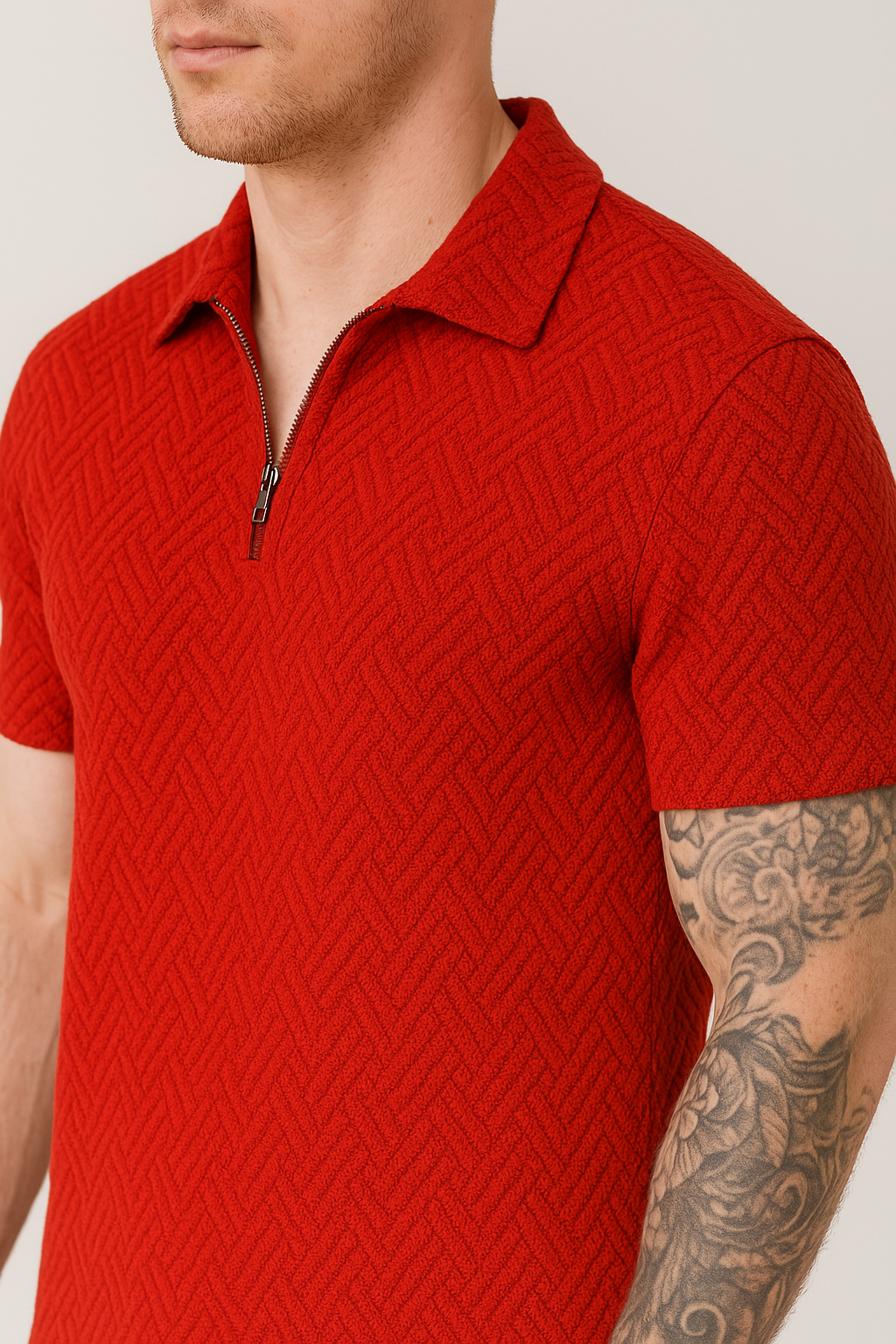 Angelo | Heren Ritssluiting Polo Set