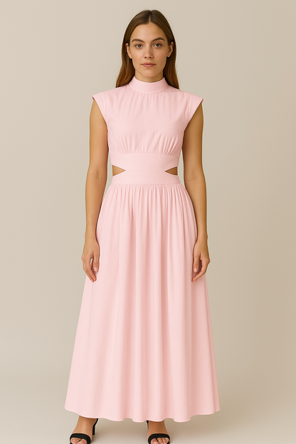 Jocelyn | Dames Maxi Jurk met Hoge Hals