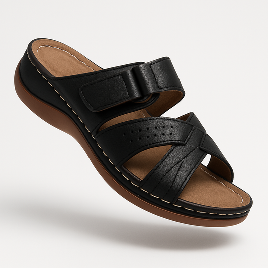 Aurora | Stijlvolle instapsandalen met gekruiste bandjes