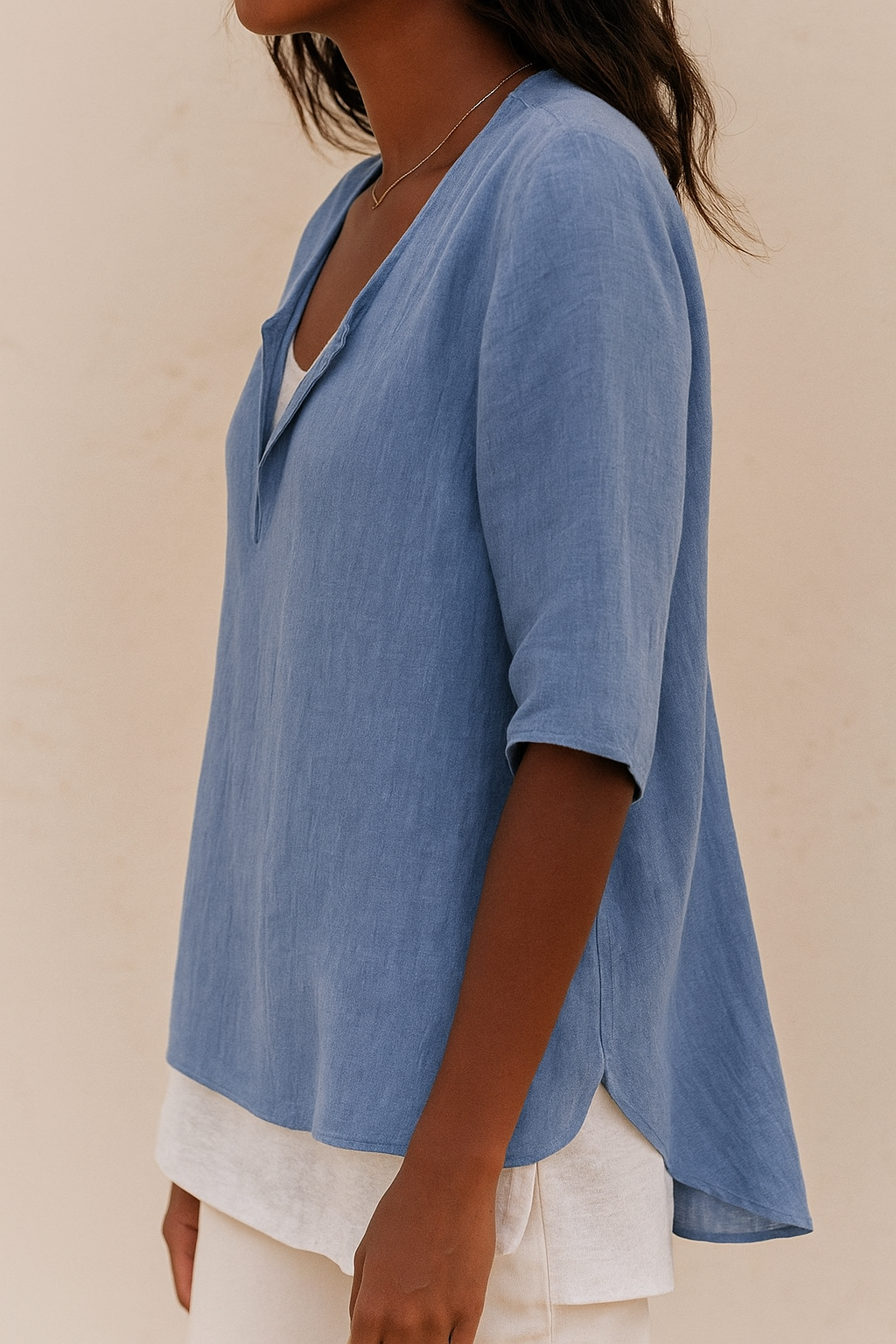 Juliet | Ontspannen Gelaagd Strandshirt