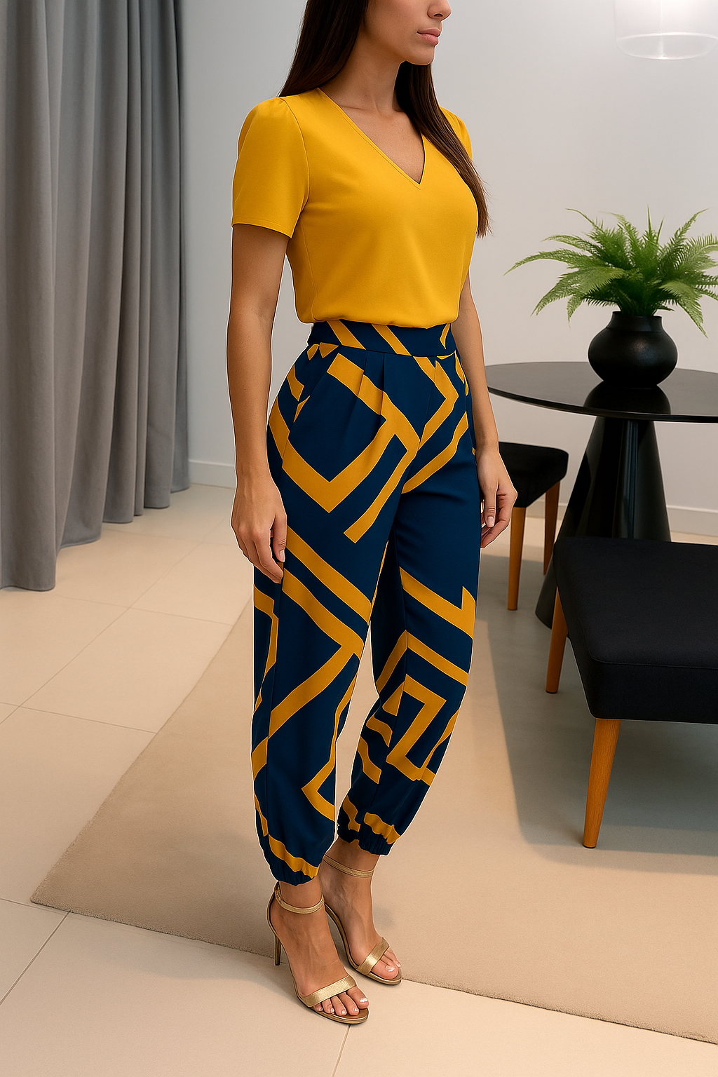 Ivy | Tweedelig Set met Levendige Print