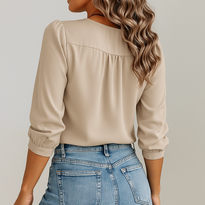 Brittany | Damesblouse met pofmouwen