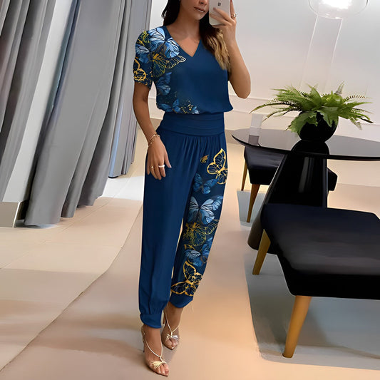 Ivy | Tweedelig Set met Levendige Print