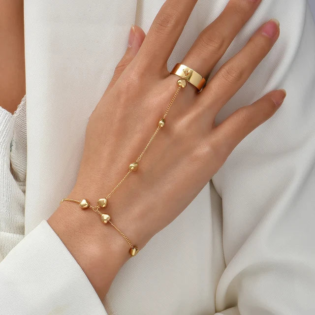 Vanessa | Gouden Schakel Handarmband