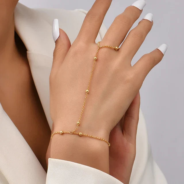 Vanessa | Gouden Schakel Handarmband
