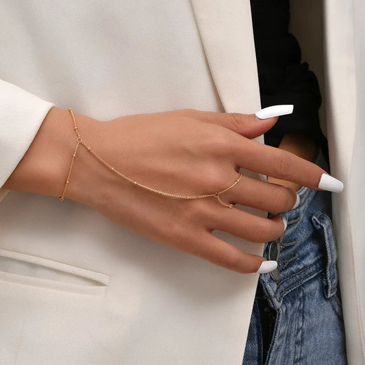 Vanessa | Gouden Schakel Handarmband