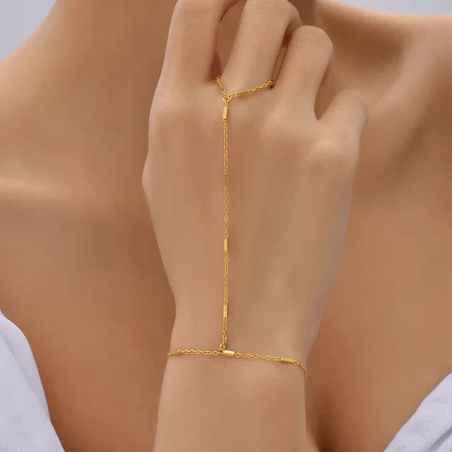 Vanessa | Gouden Schakel Handarmband