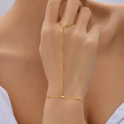 Vanessa | Gouden Schakel Handarmband