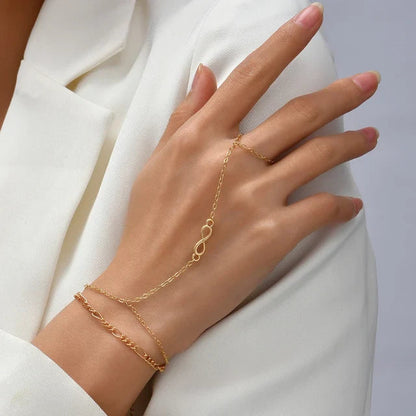 Vanessa | Gouden Schakel Handarmband
