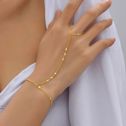 Vanessa | Gouden Schakel Handarmband