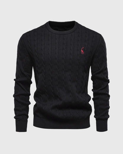Icoon | Heren kabeltrui regular fit