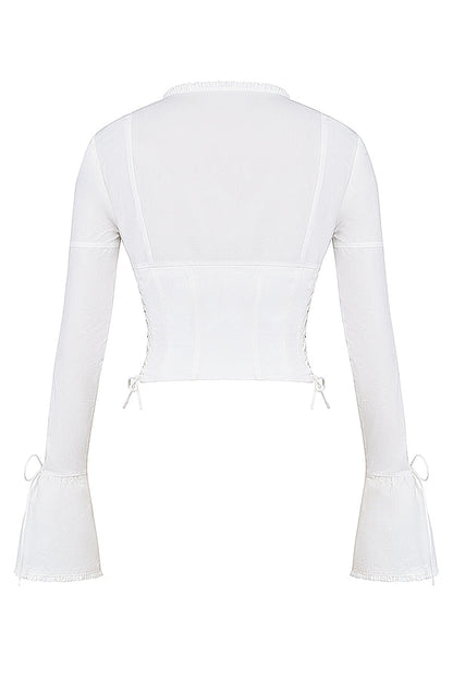 Premium | Vintage Blouse met Veterdetail