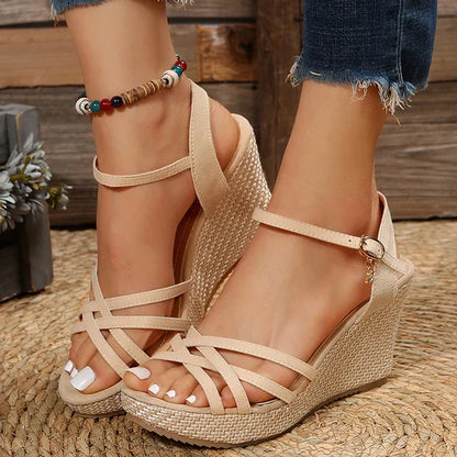 Nova | Stijlvolle Zomerse Sleehak Sandalen