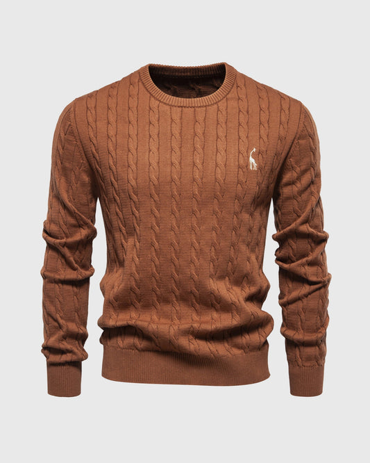 Icoon | Heren kabeltrui regular fit