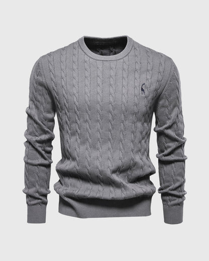 Icoon | Heren kabeltrui regular fit