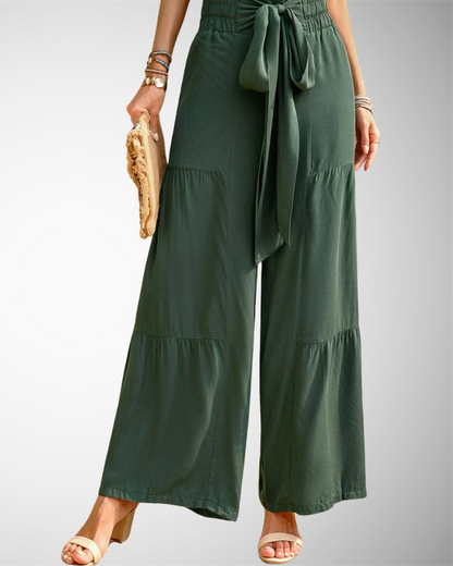 Linda | Dames Lente Casual Wijde Broek met Hoge Taille