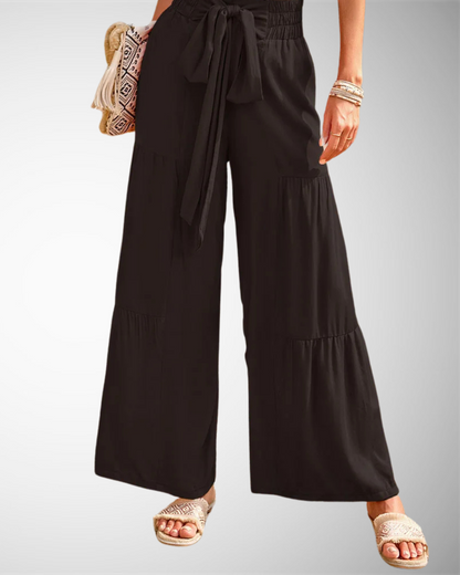 Linda | Dames Lente Casual Wijde Broek met Hoge Taille