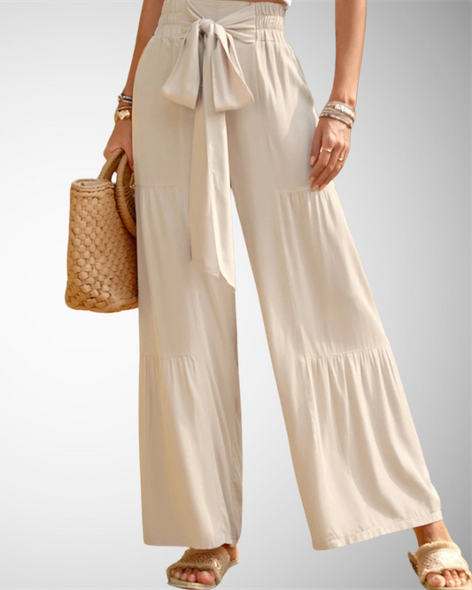 Linda | Dames Lente Casual Wijde Broek met Hoge Taille