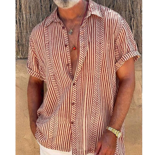 Patrick | Retro Zomershirt met Korte Mouwen