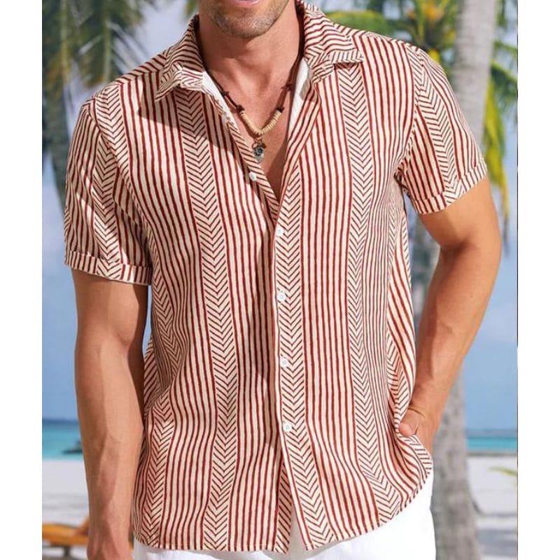 Patrick | Retro Zomershirt met Korte Mouwen