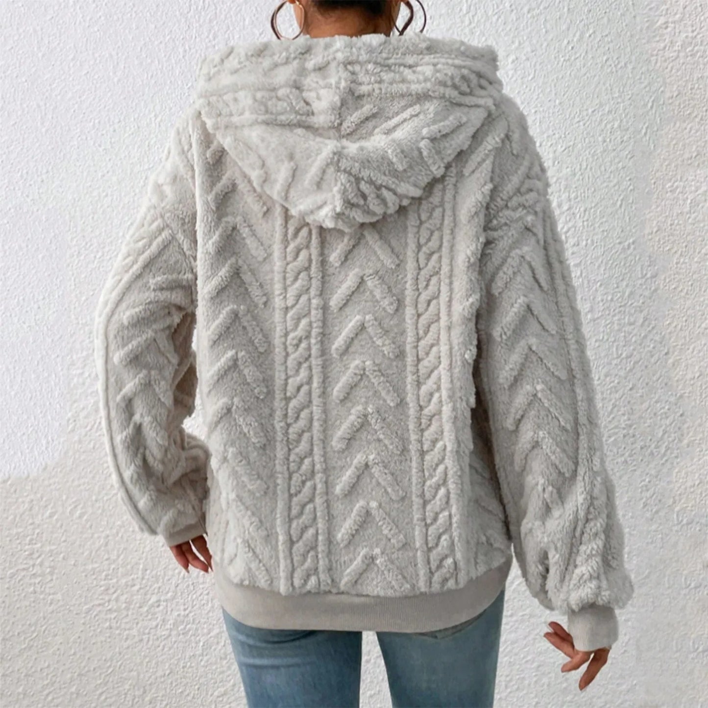 Elena | Gestructureerde Chevron Hoodie