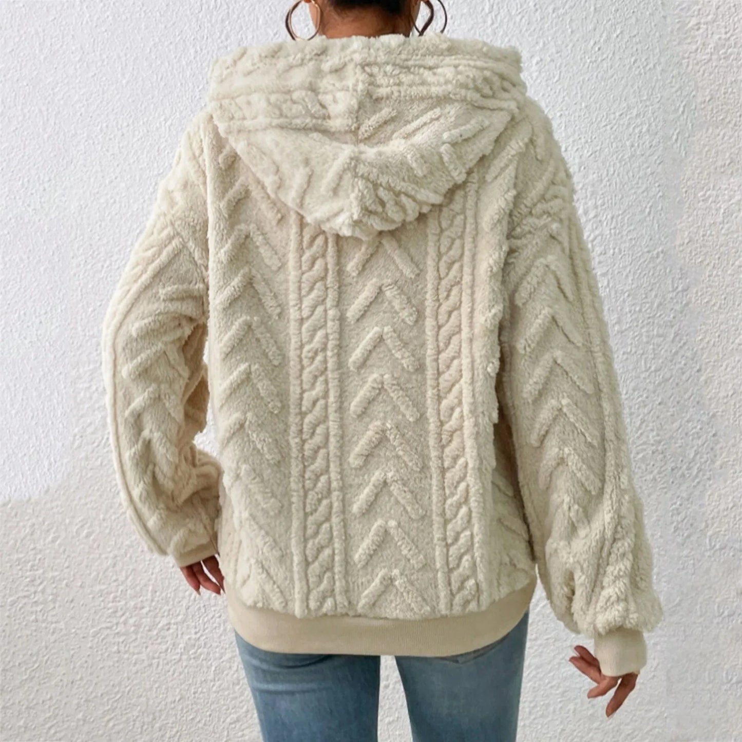 Elena | Gestructureerde Chevron Hoodie