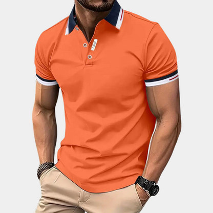  Top Man | Elegant oranje herenpoloshirt