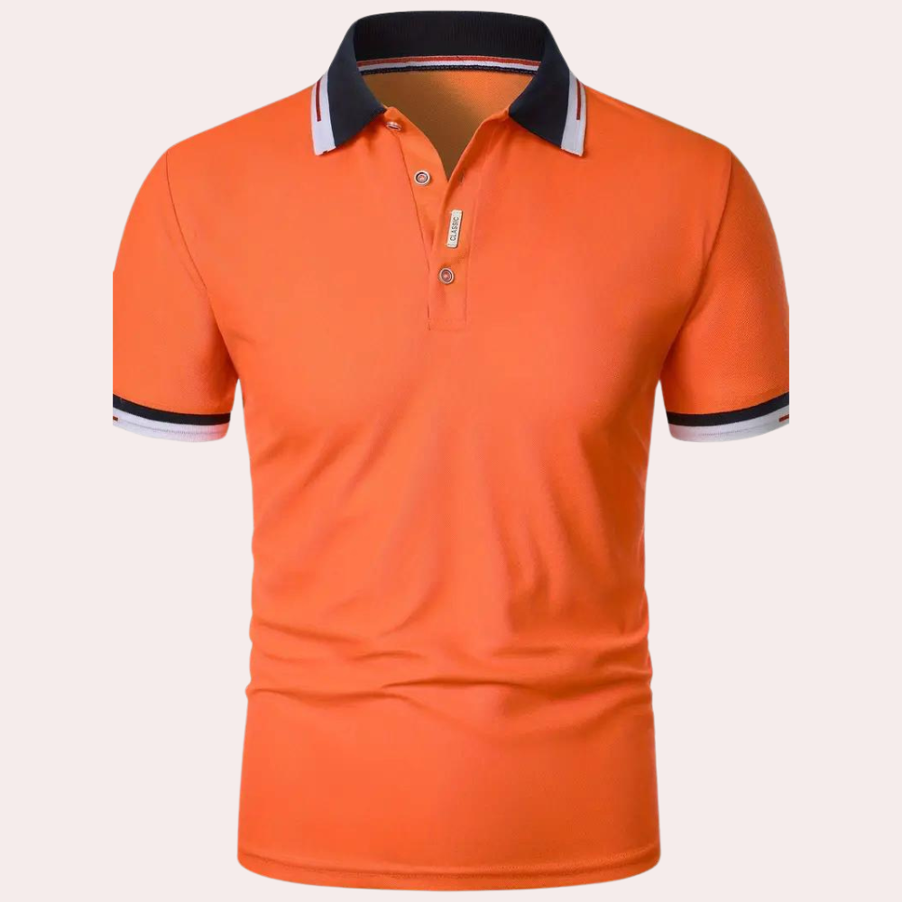 Top Man | Elegant oranje herenpoloshirt