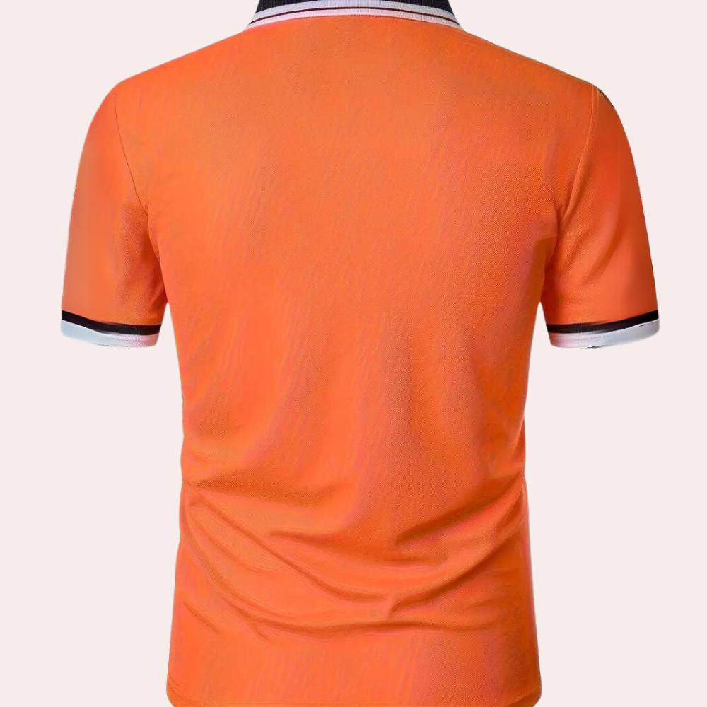  Top Man | Elegant oranje herenpoloshirt
