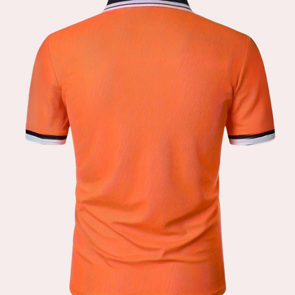  Top Man | Elegant oranje herenpoloshirt