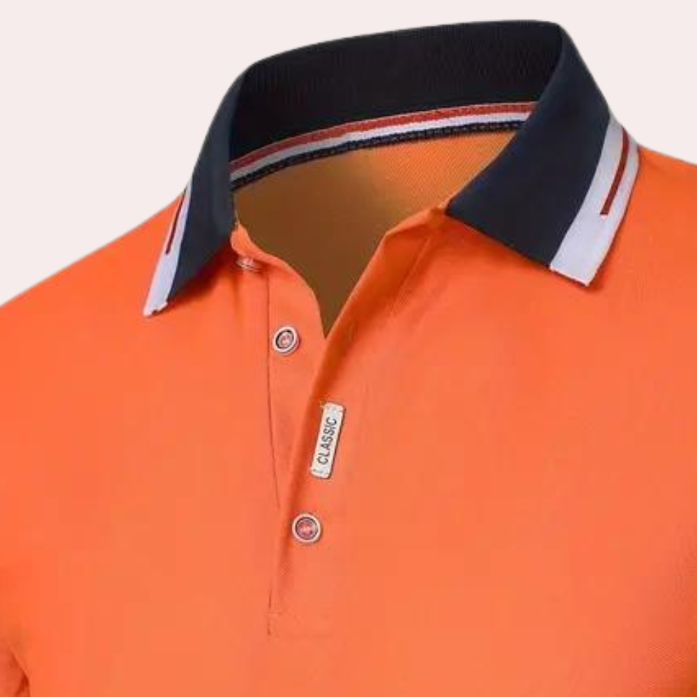  Top Man | Elegant oranje herenpoloshirt