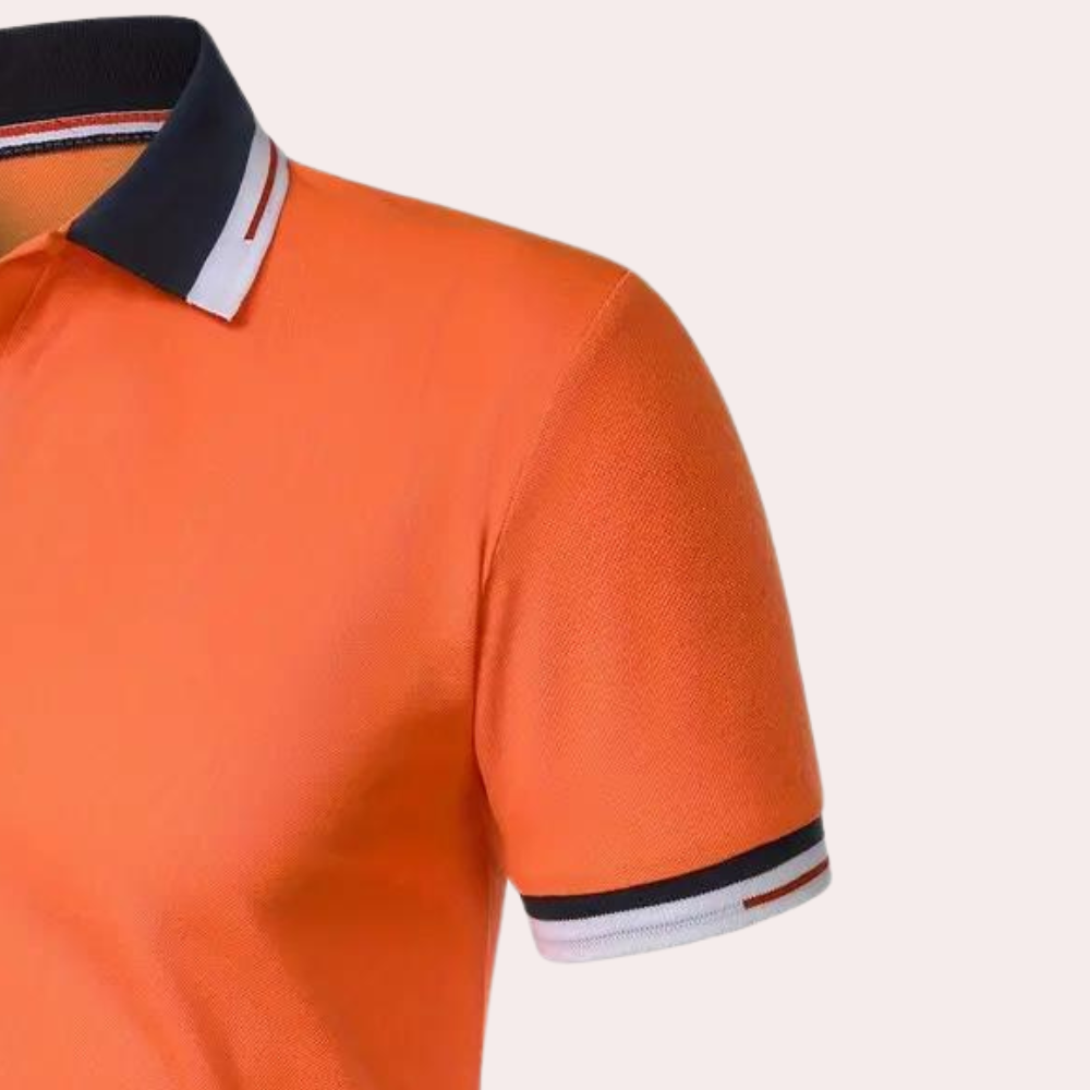  Top Man | Elegant oranje herenpoloshirt