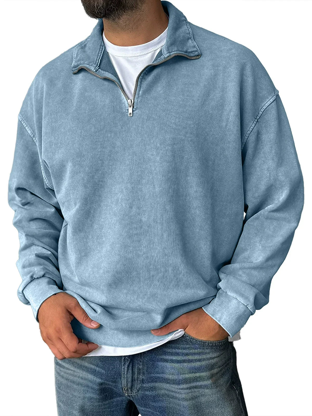 Alex | Heren sweatshirt halve rits