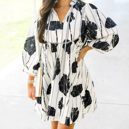 Fiona | Stijlvolle Bloemen Smock Jurk