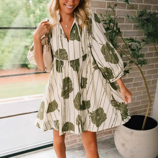 Fiona | Stijlvolle Bloemen Smock Jurk