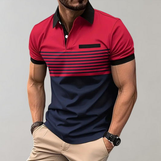 Isaac | Block Polo Shirt voor Heren