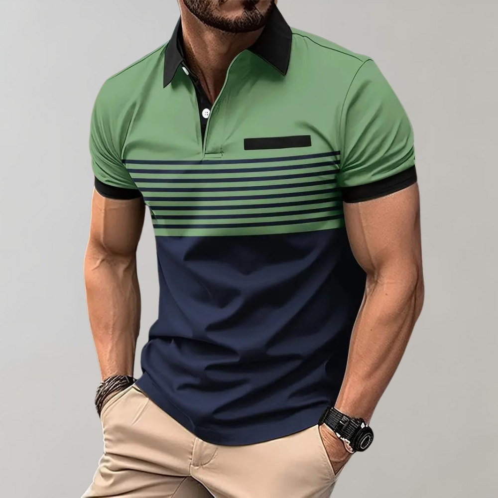 Isaac | Block Polo Shirt voor Heren