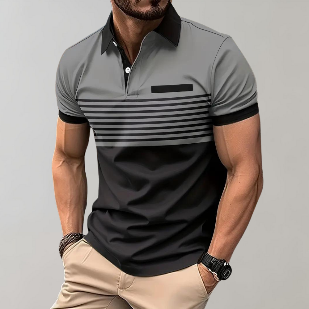 Isaac | Block Polo Shirt voor Heren