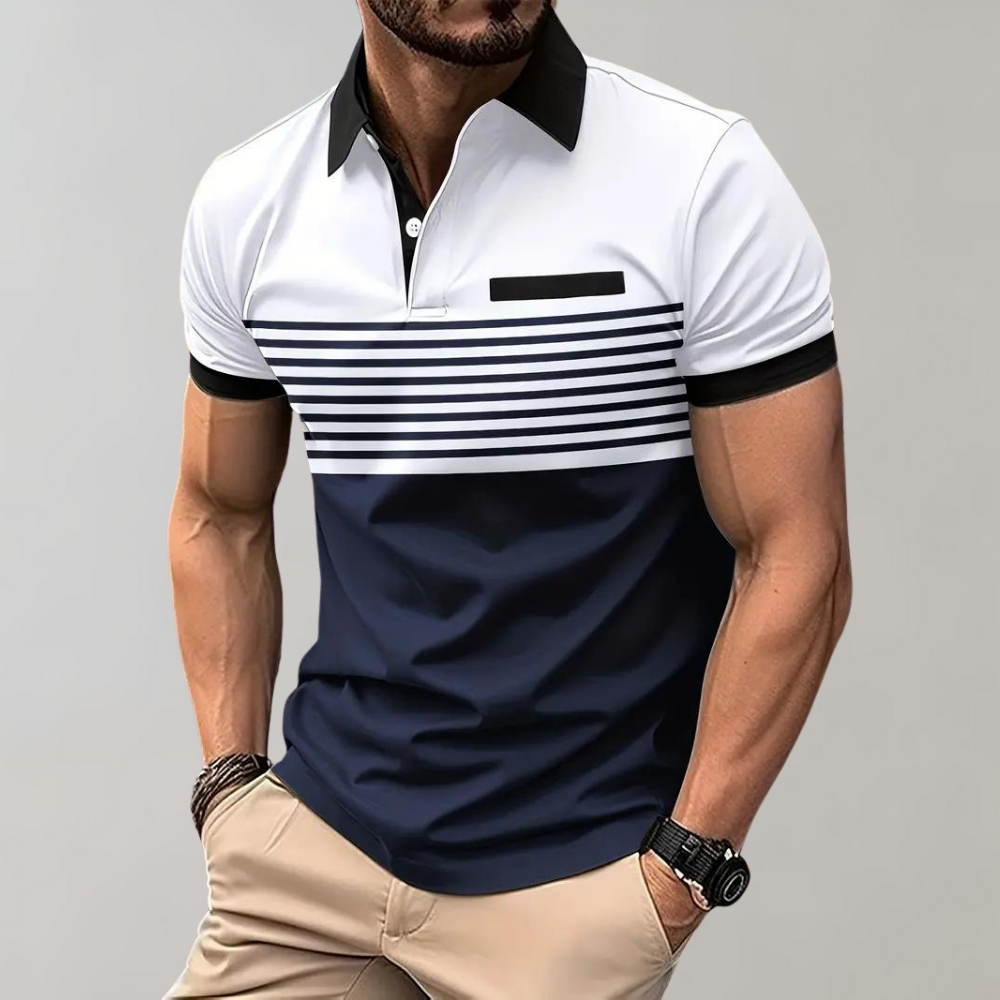 Isaac | Block Polo Shirt voor Heren