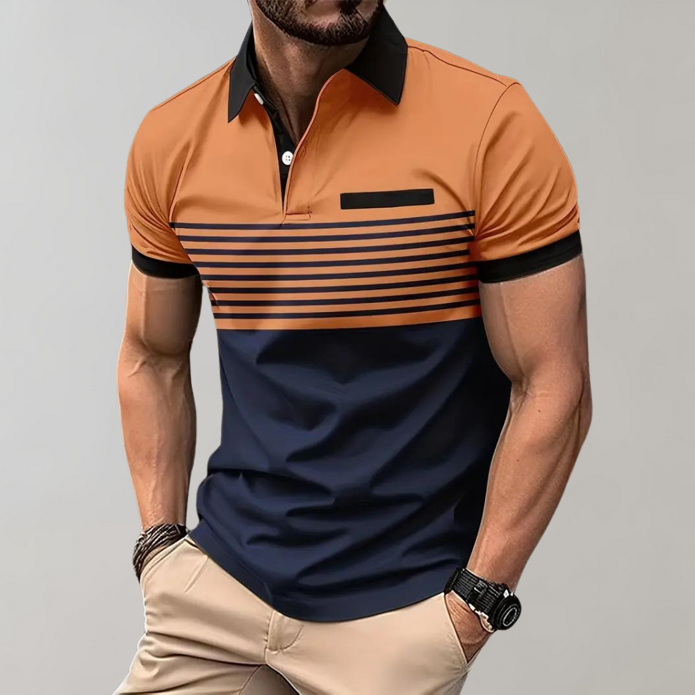 Isaac | Block Polo Shirt voor Heren