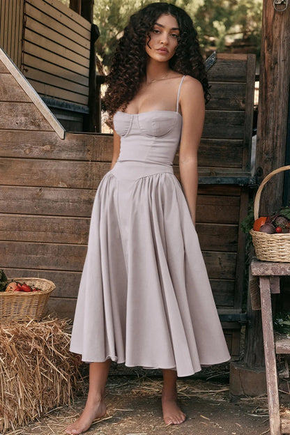 Andrea | Dames Flatterende Midi Jurk