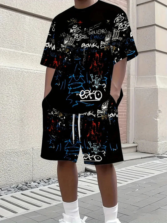 Eli | Stijlvolle Bedrukte T-shirt & Shorts Set