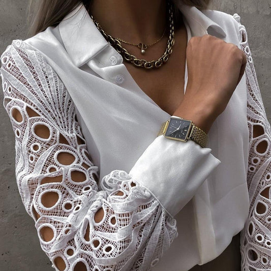 Jocelyn | Elegante Blouse met Kantmouwen