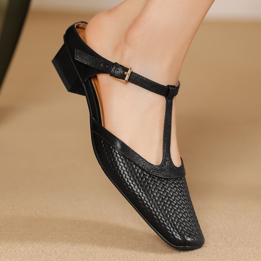 Chloe | Dames T-Strap Hak Sandalen