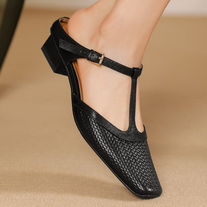 Chloe | Dames T-Strap Hak Sandalen