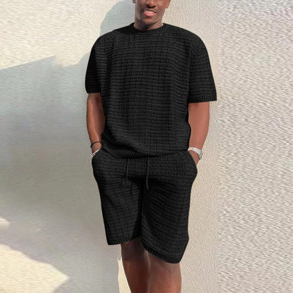 Bryce | Casual Gebreide Korte Mouwen Trui Set