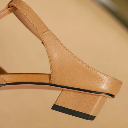 Chloe | Dames T-Strap Hak Sandalen