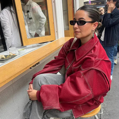 Lily | Oversized Leren Jas voor Dames